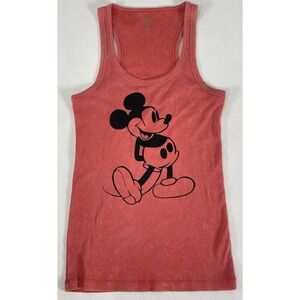 aerie AE mickey mouse VINTAGE STYLE ribbed tank top red Women's M Soft Stretch
